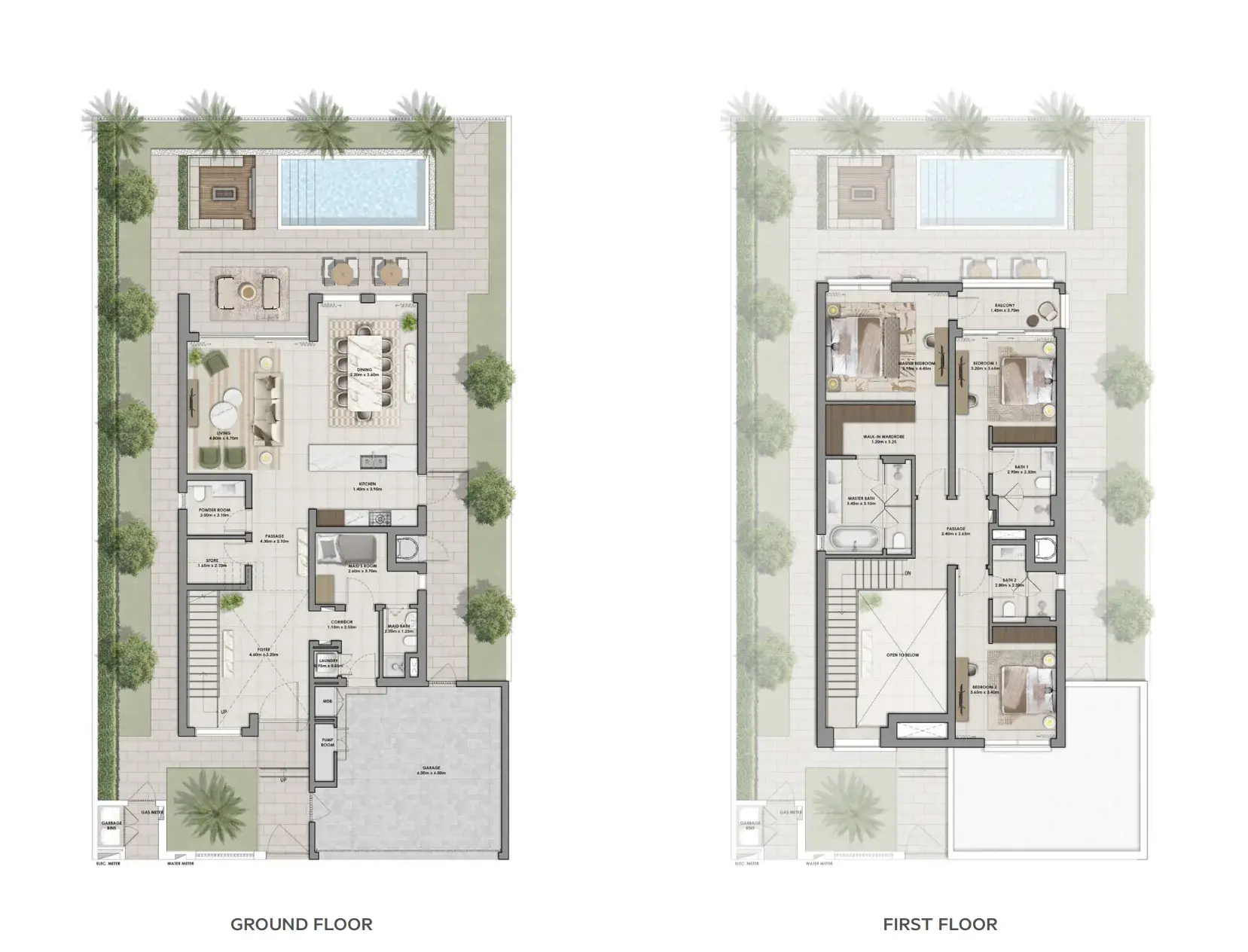 3 Bedrooms villa - Salva floor plan