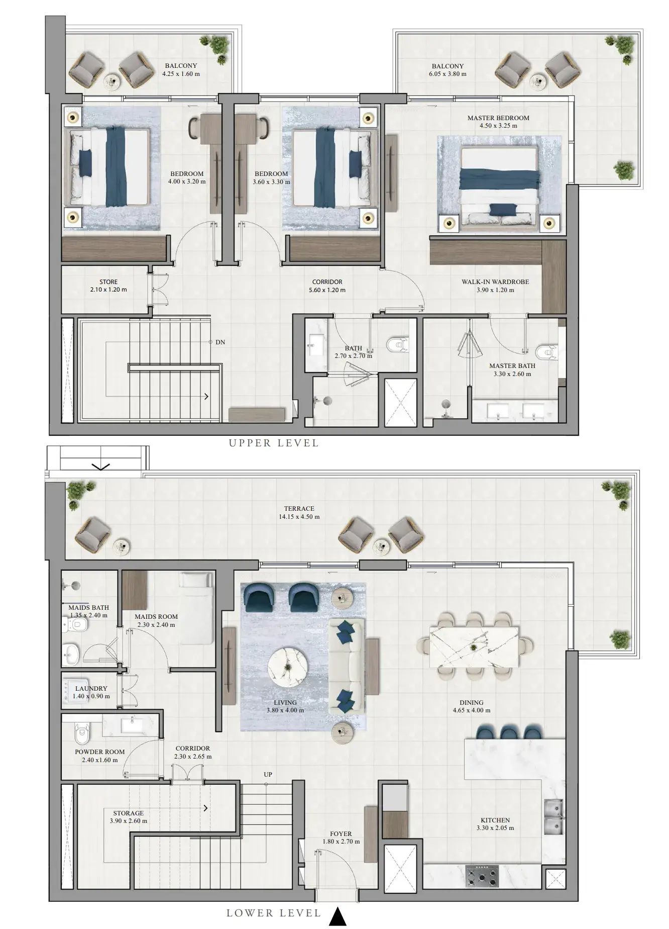 3 Bedrooms townhouse - Grove Ridge floor plan