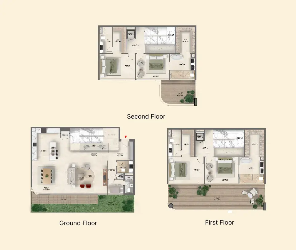 4 Bedrooms townhouse - The Tides floor plan
