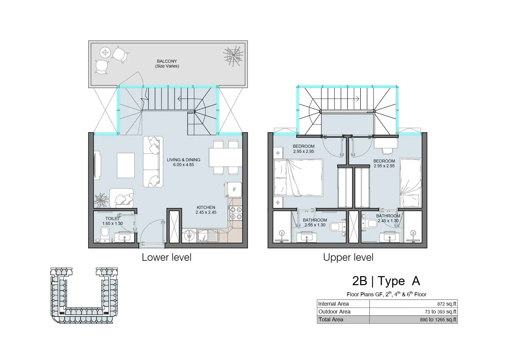 2B | Type A floor plan