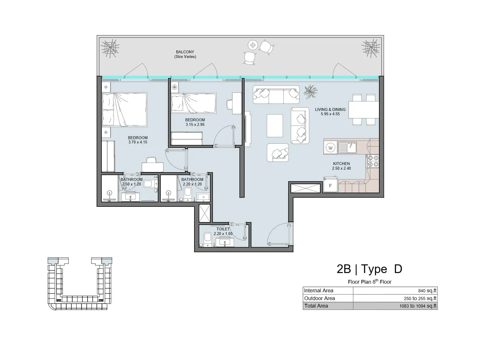 2B | Type D floor plan