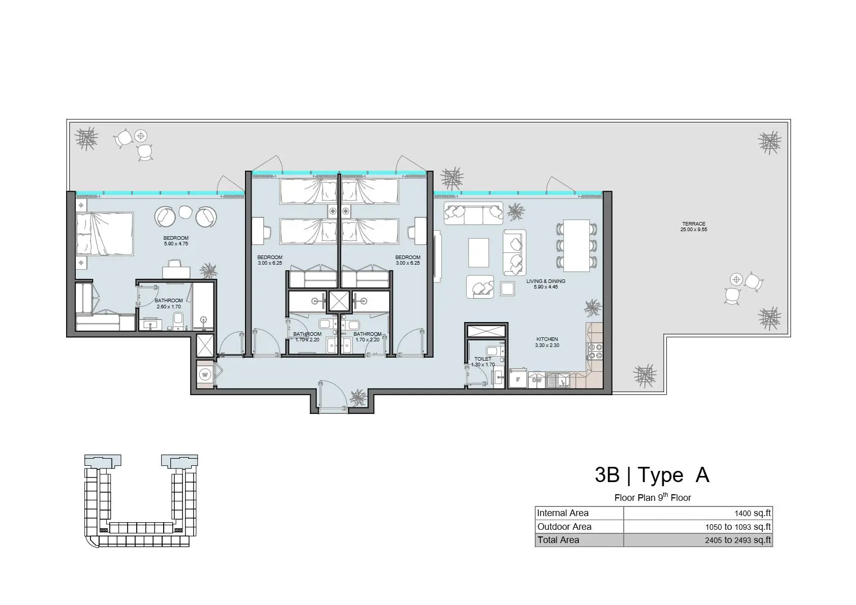 3B | Type A floor plan