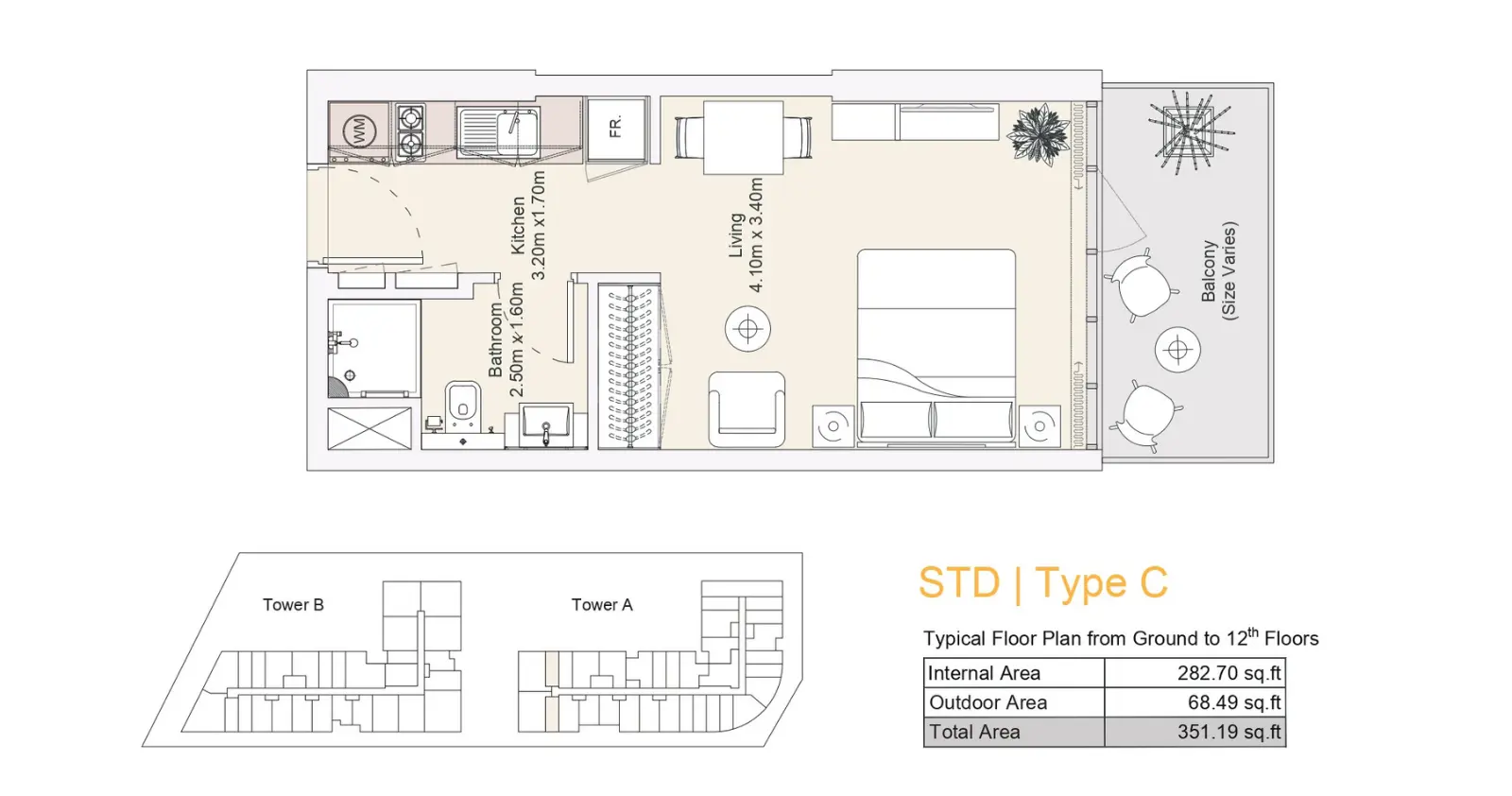 Type C floor plan