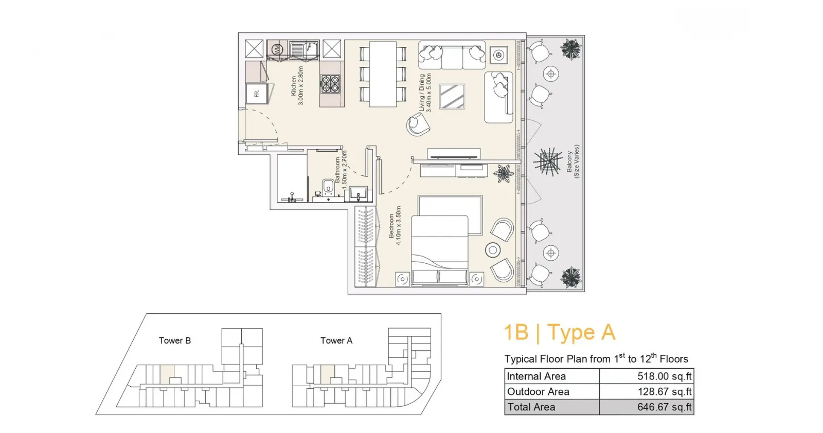 Type A floor plan