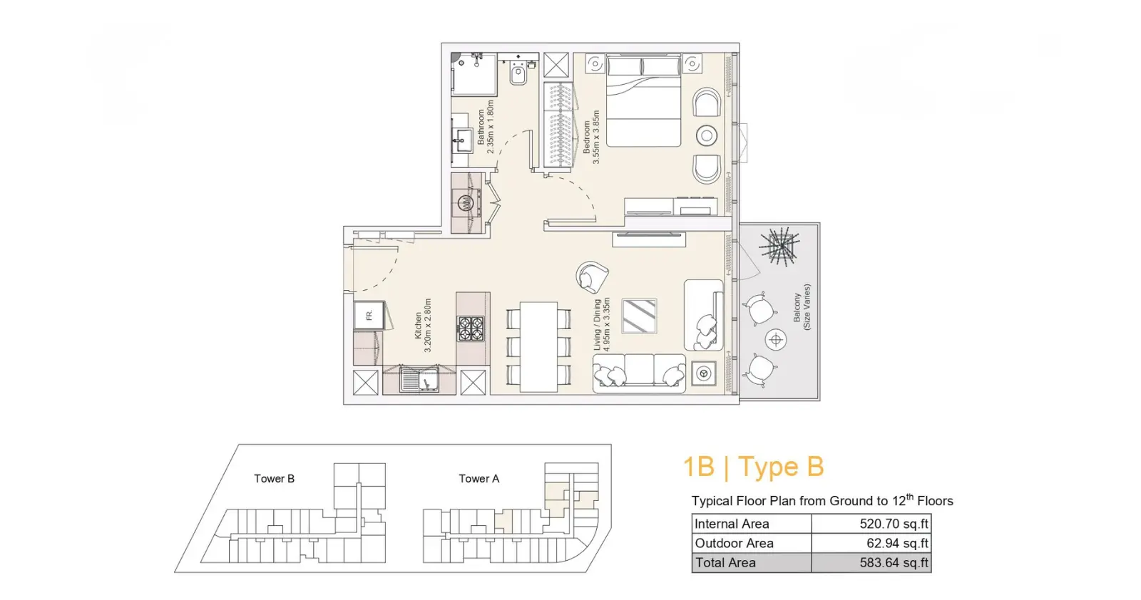 Type B floor plan