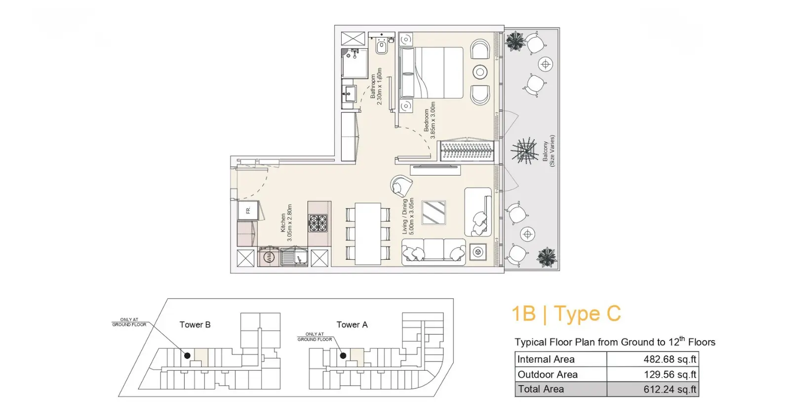 Type C floor plan