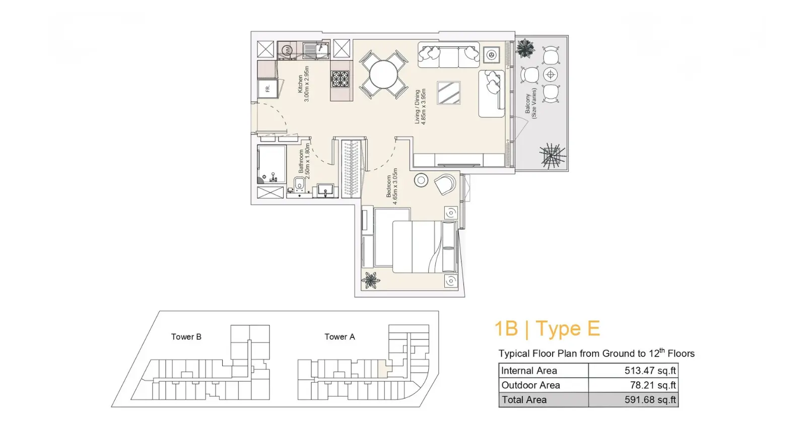 Type E floor plan