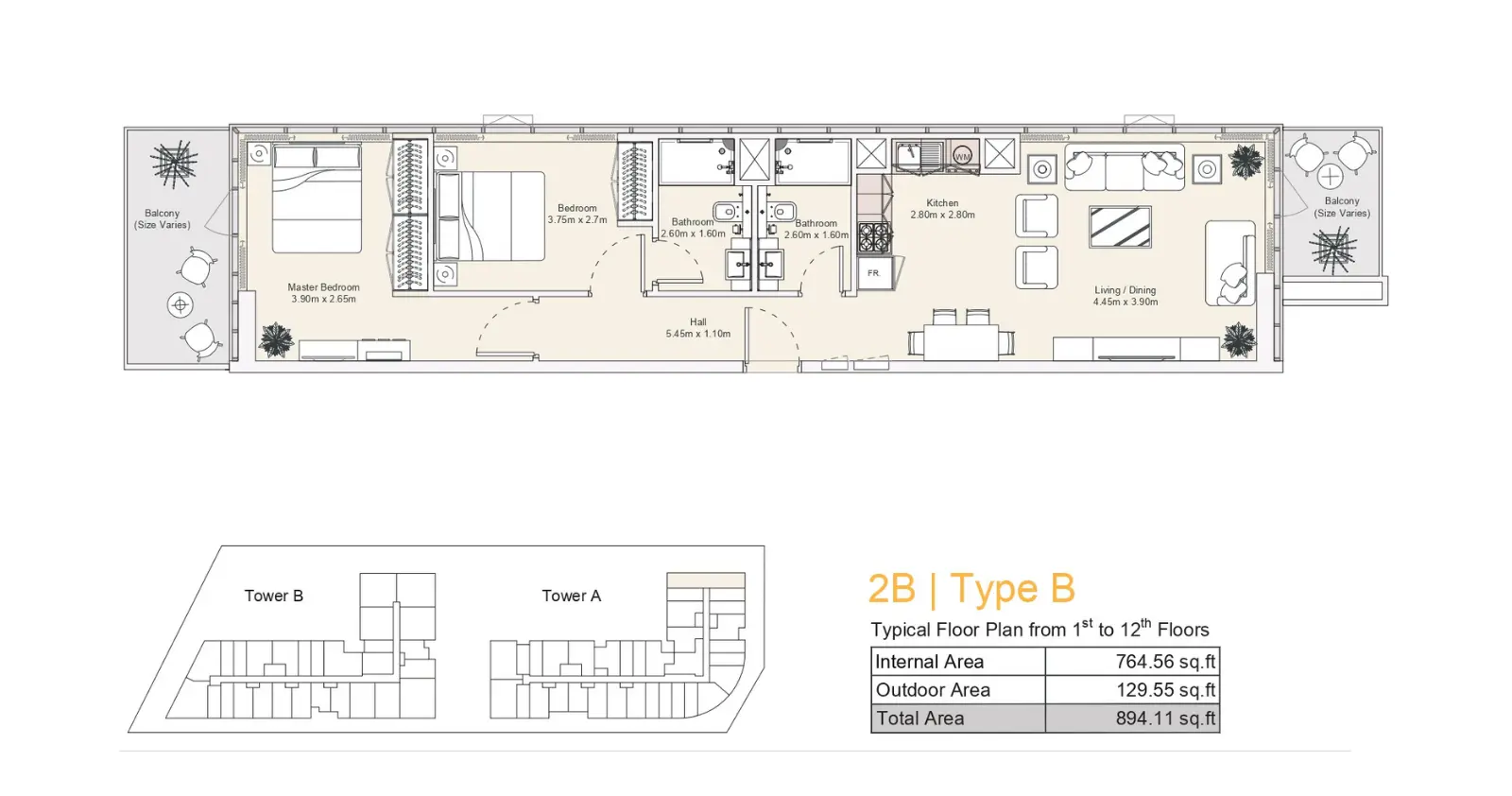 Type B floor plan