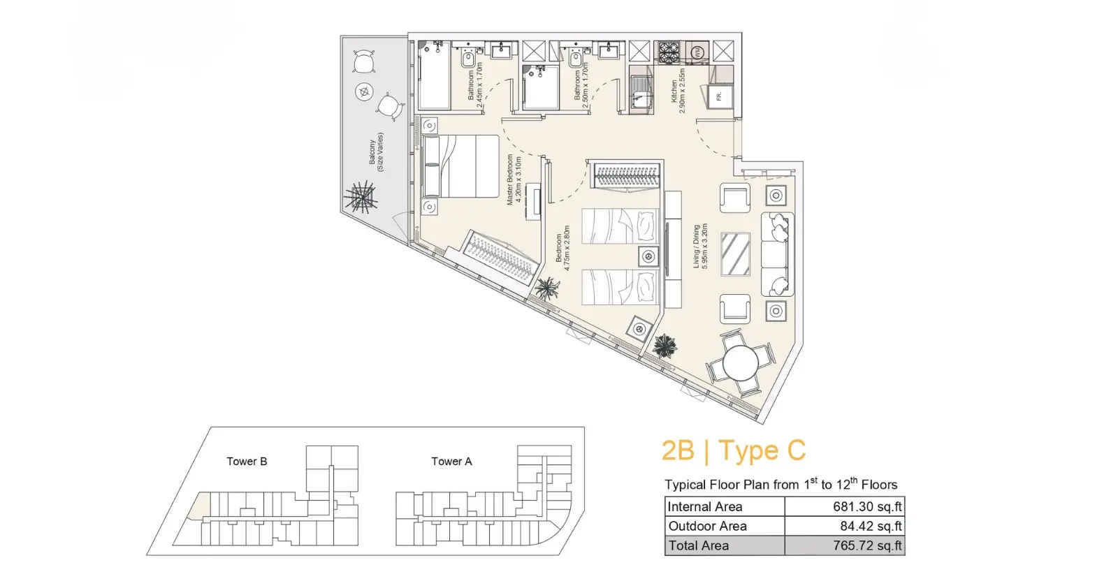 Type C floor plan