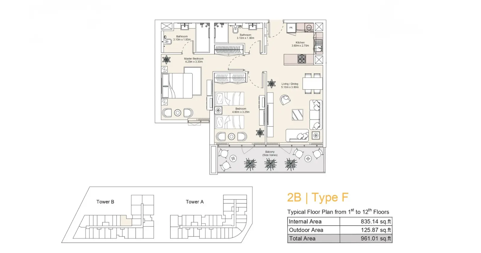 Type F floor plan