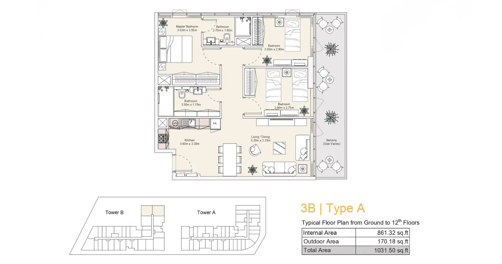 Type A floor plan