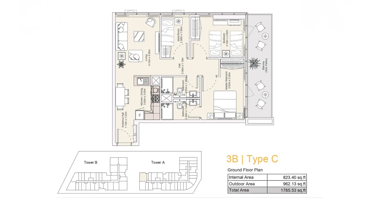 Type C floor plan