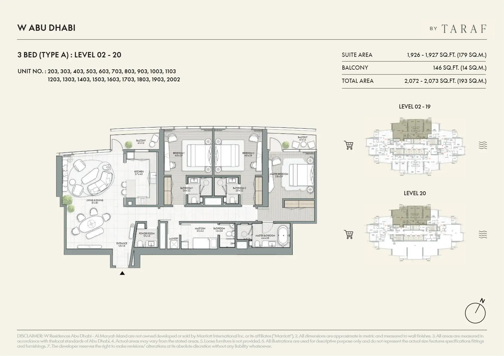 Type A | Level 02 - 20 floor plan