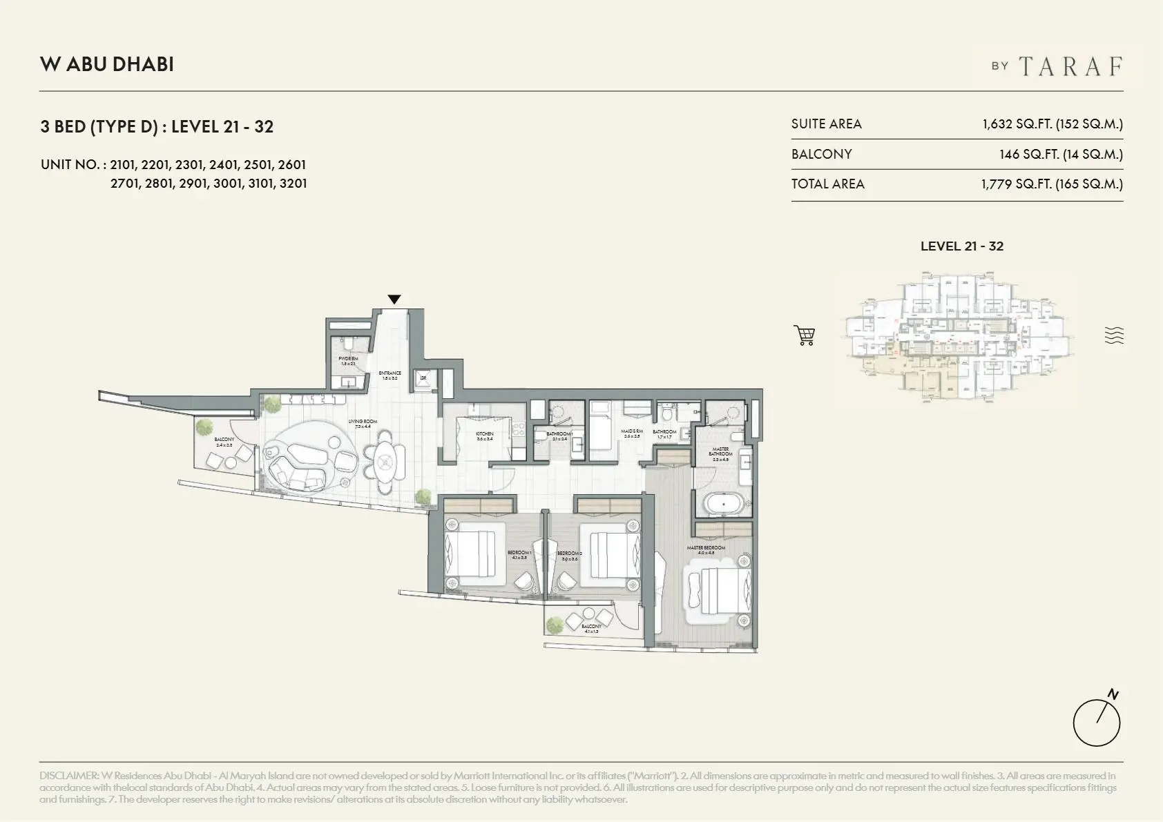 Type D | Level 21 - 32 floor plan