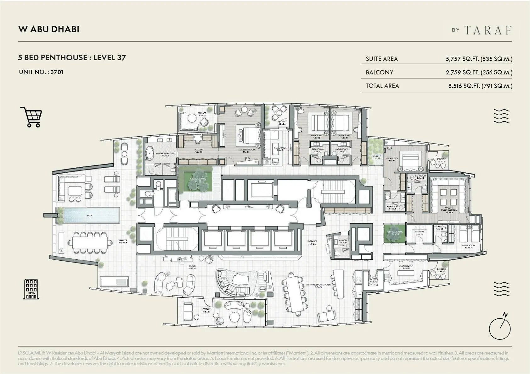 Penthouse floor plan