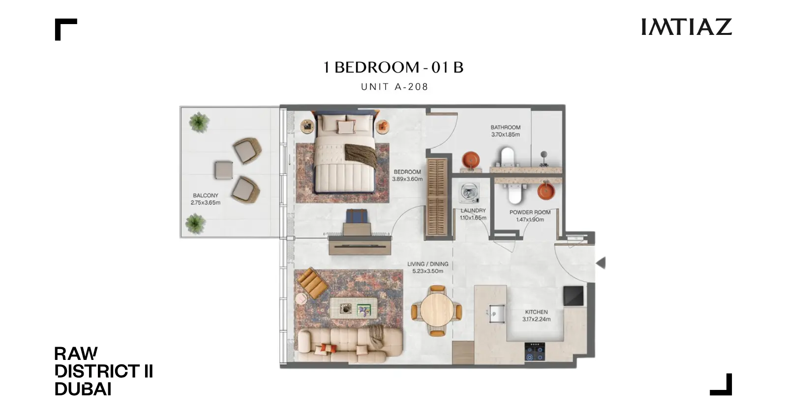 Type 01 B floor plan