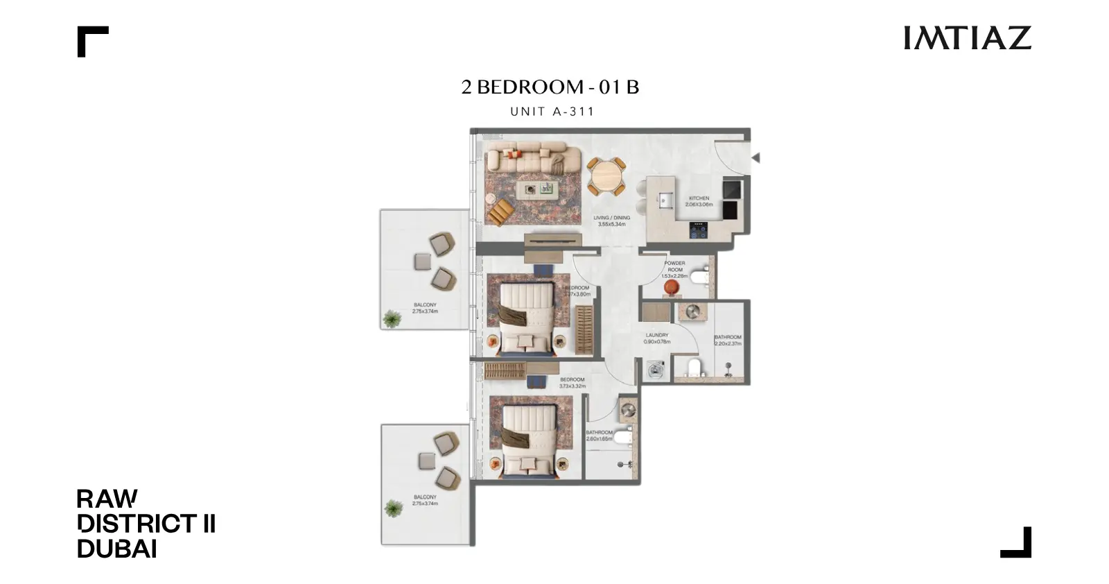 Type 01 B floor plan