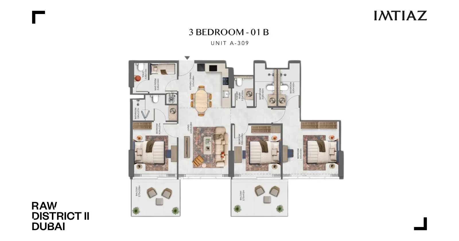 Type 01 B floor plan