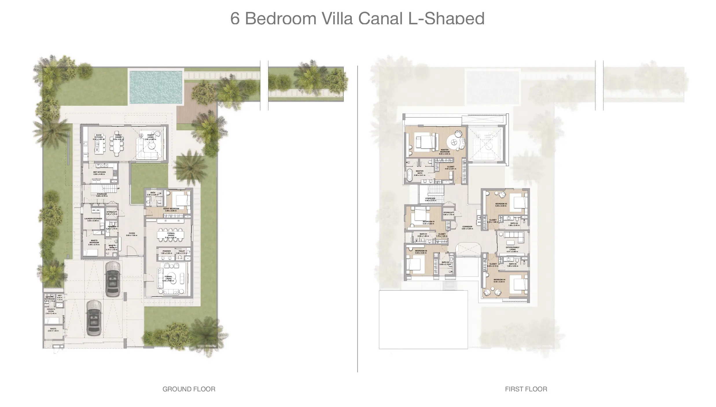 Canal L-Shaped floor plan