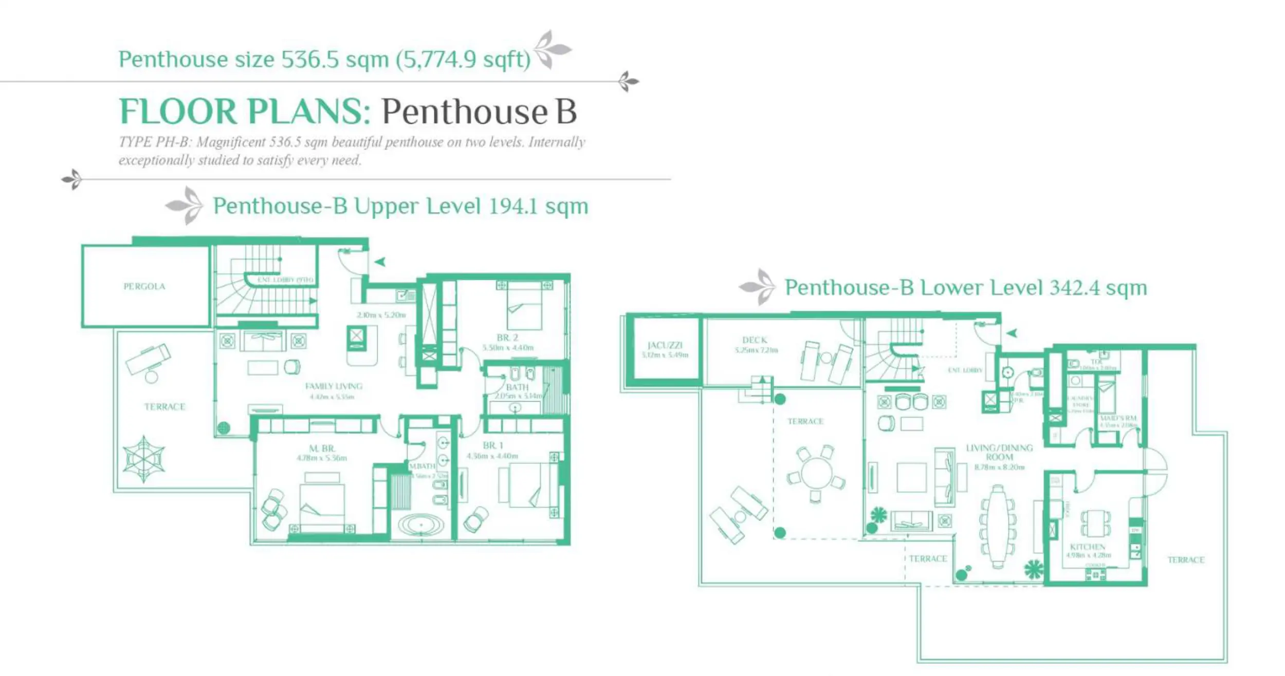 Penthouse B floor plan