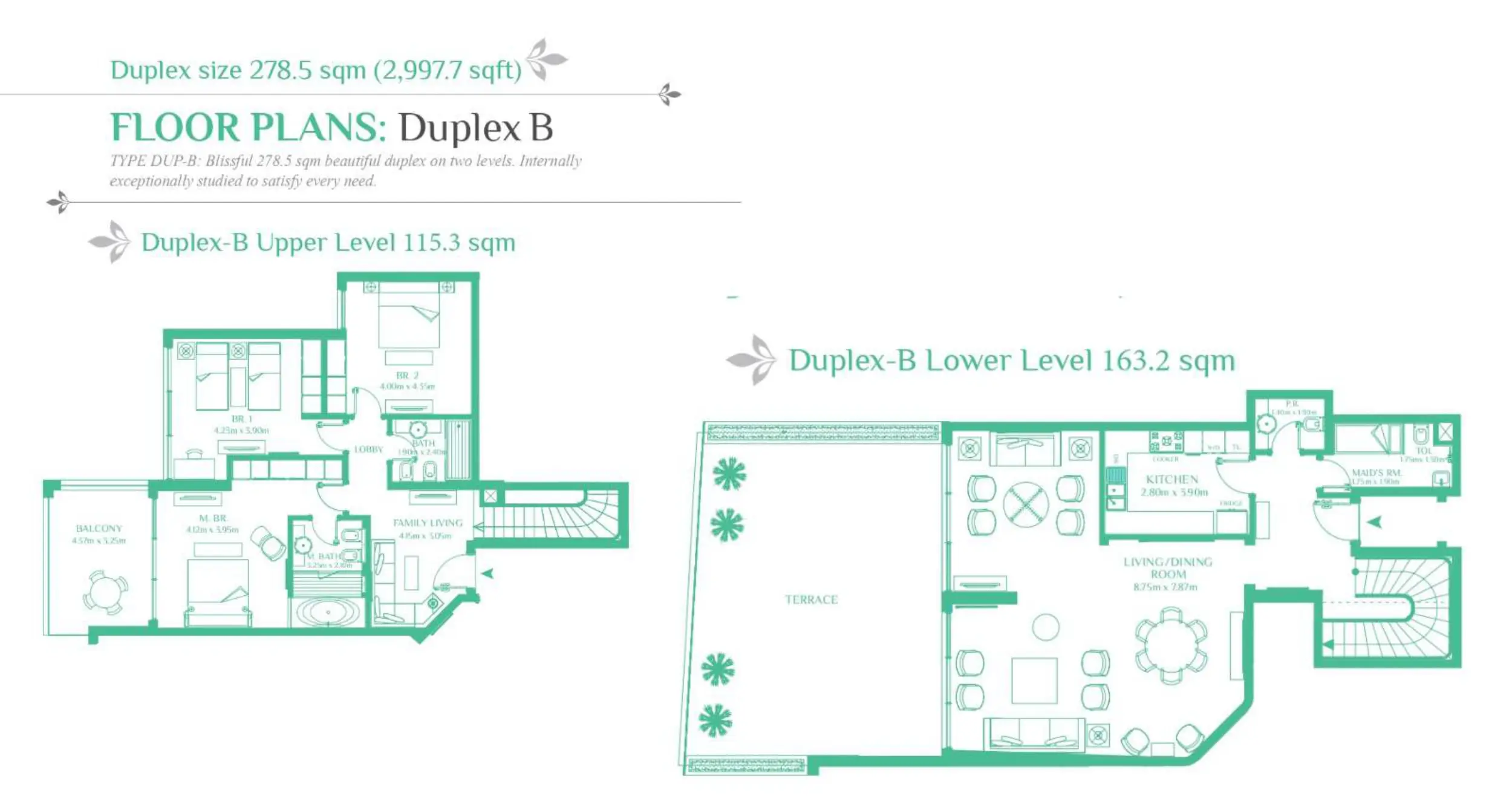 Duplex B floor plan