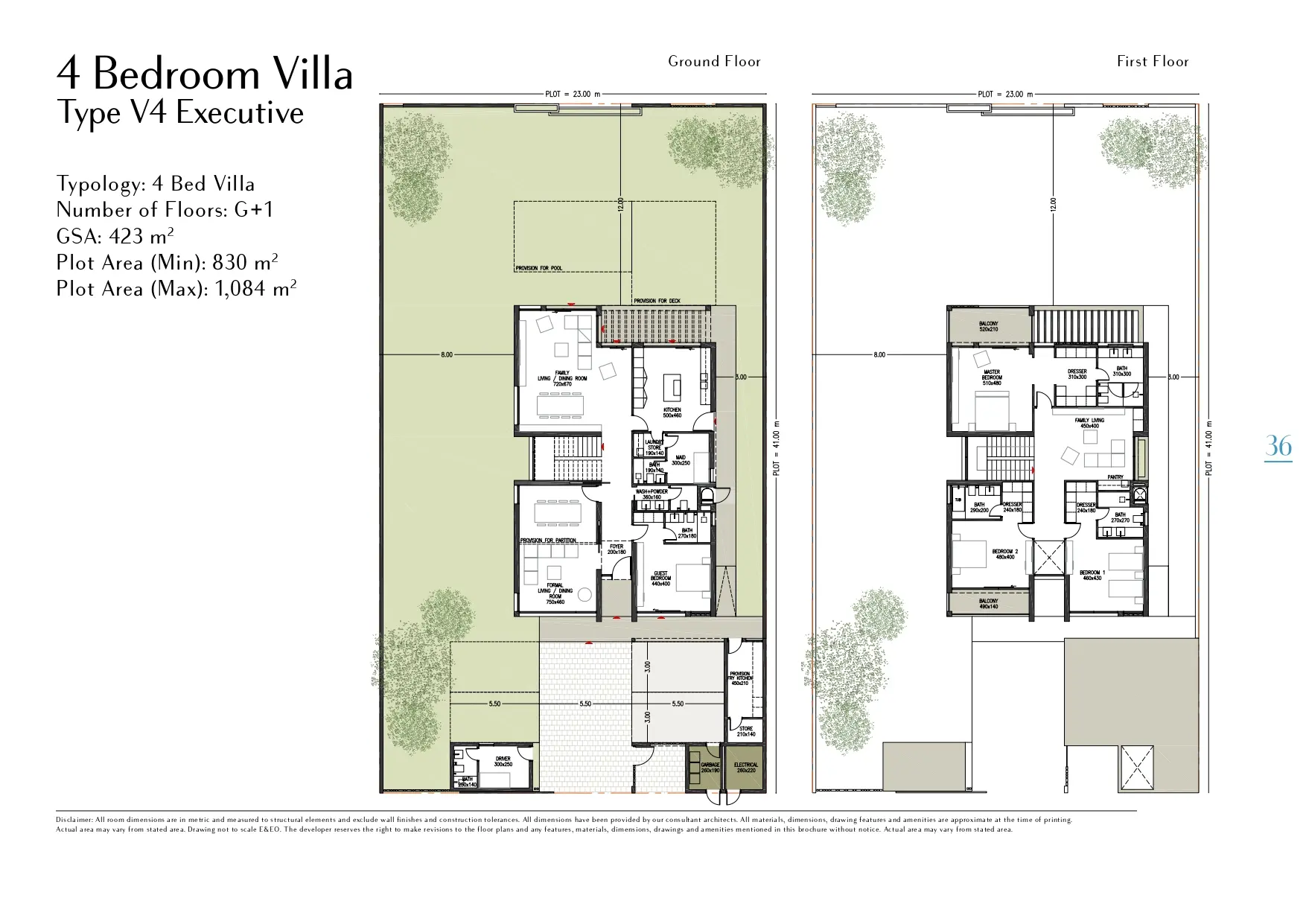 Type V4 Executive floor plan