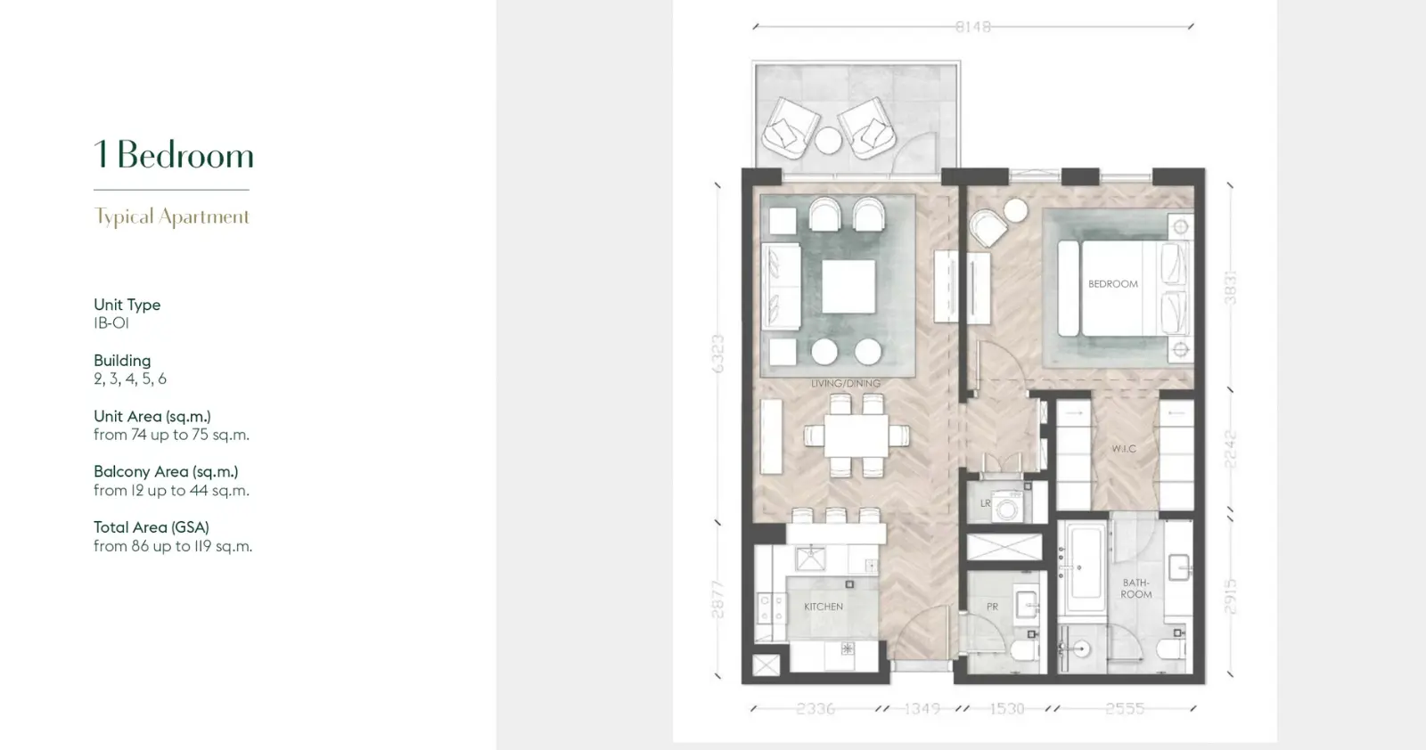 1B-01 floor plan