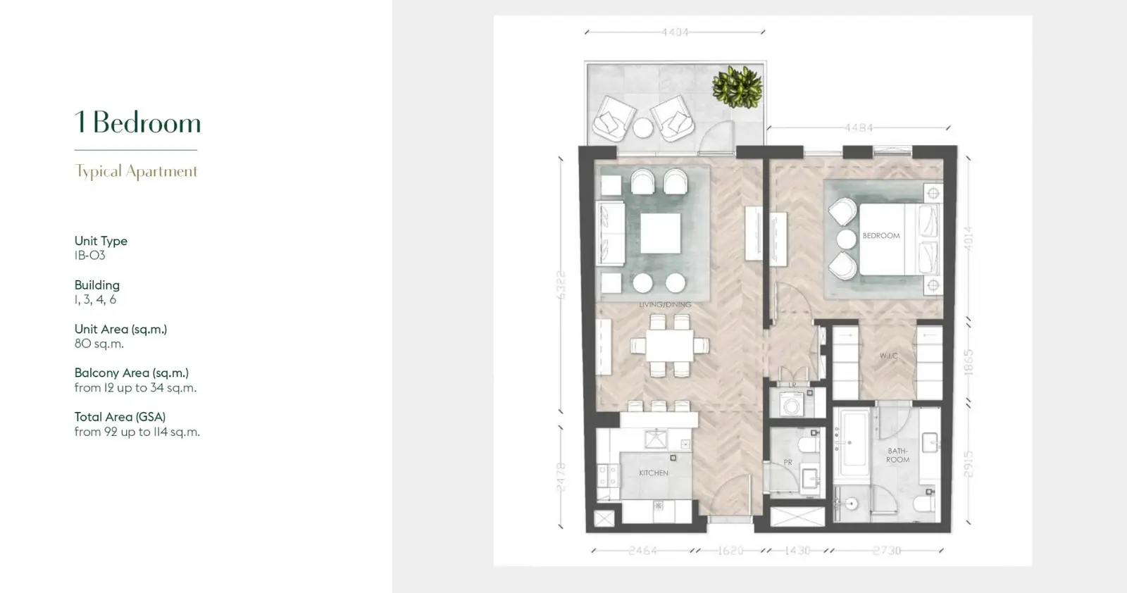 1B-03 floor plan