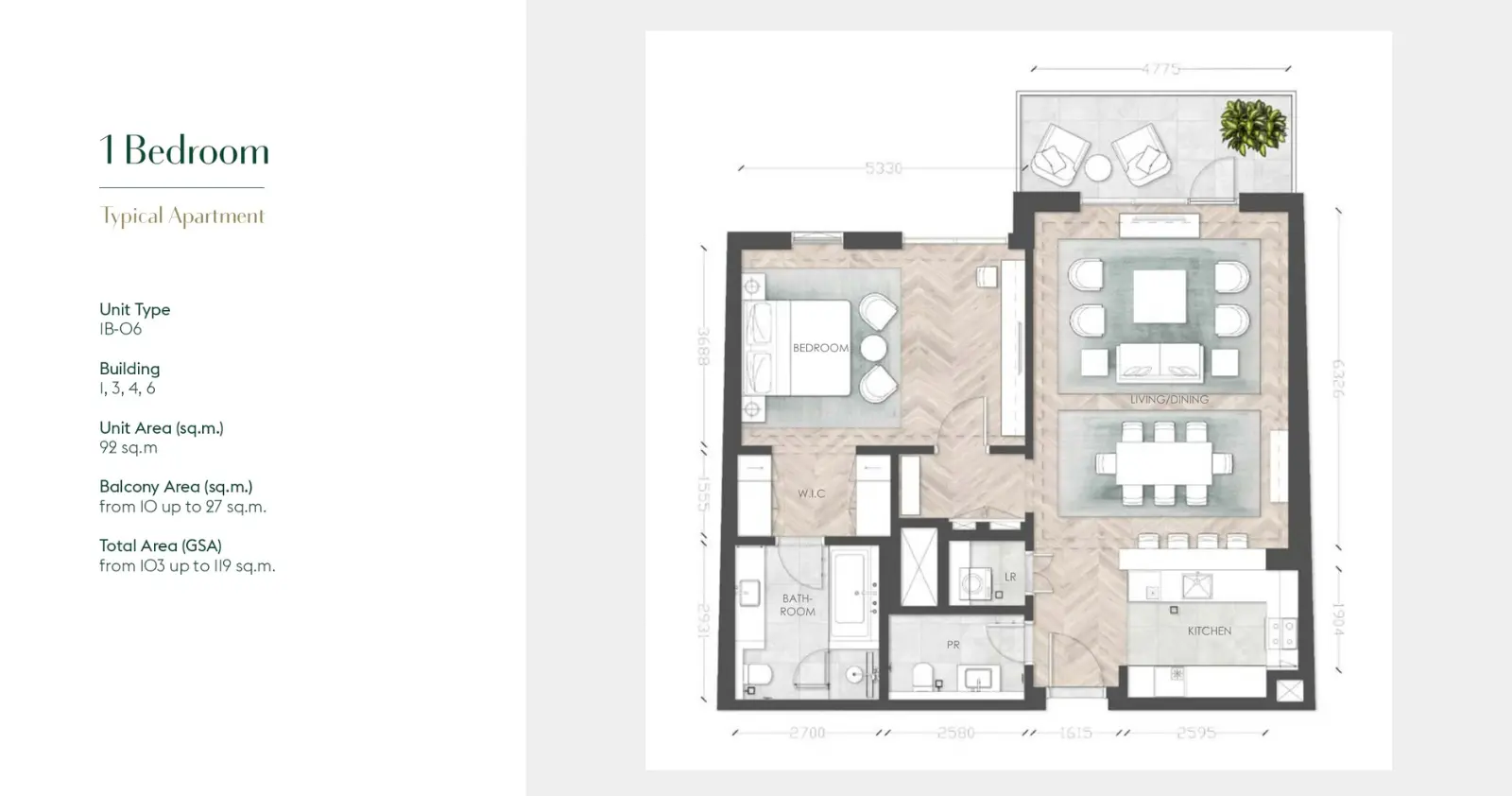 1B-06 floor plan