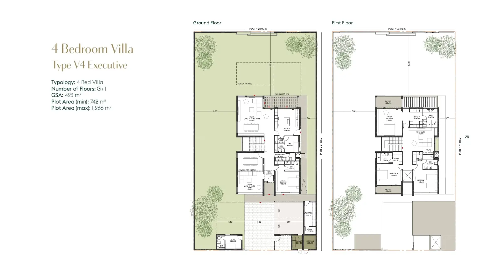 Type V4 Executive floor plan