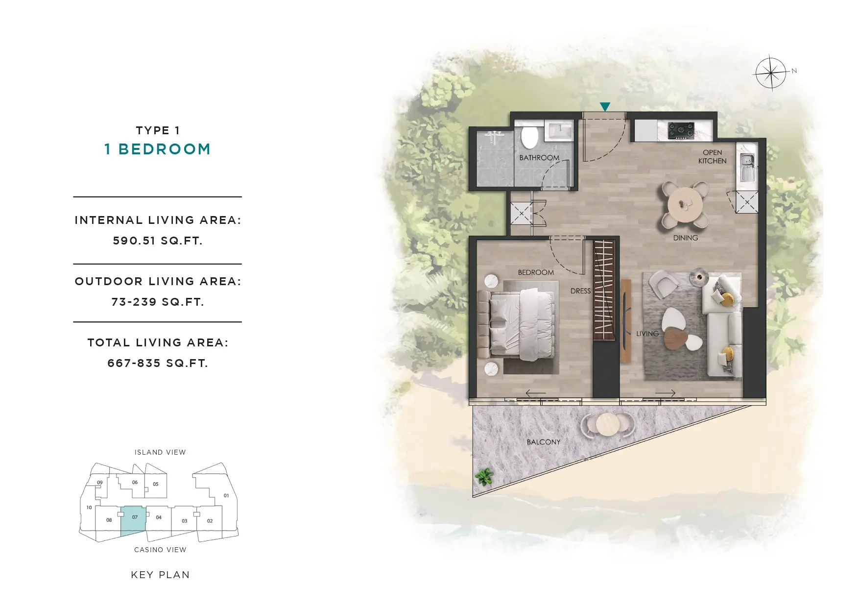 Type 1 floor plan