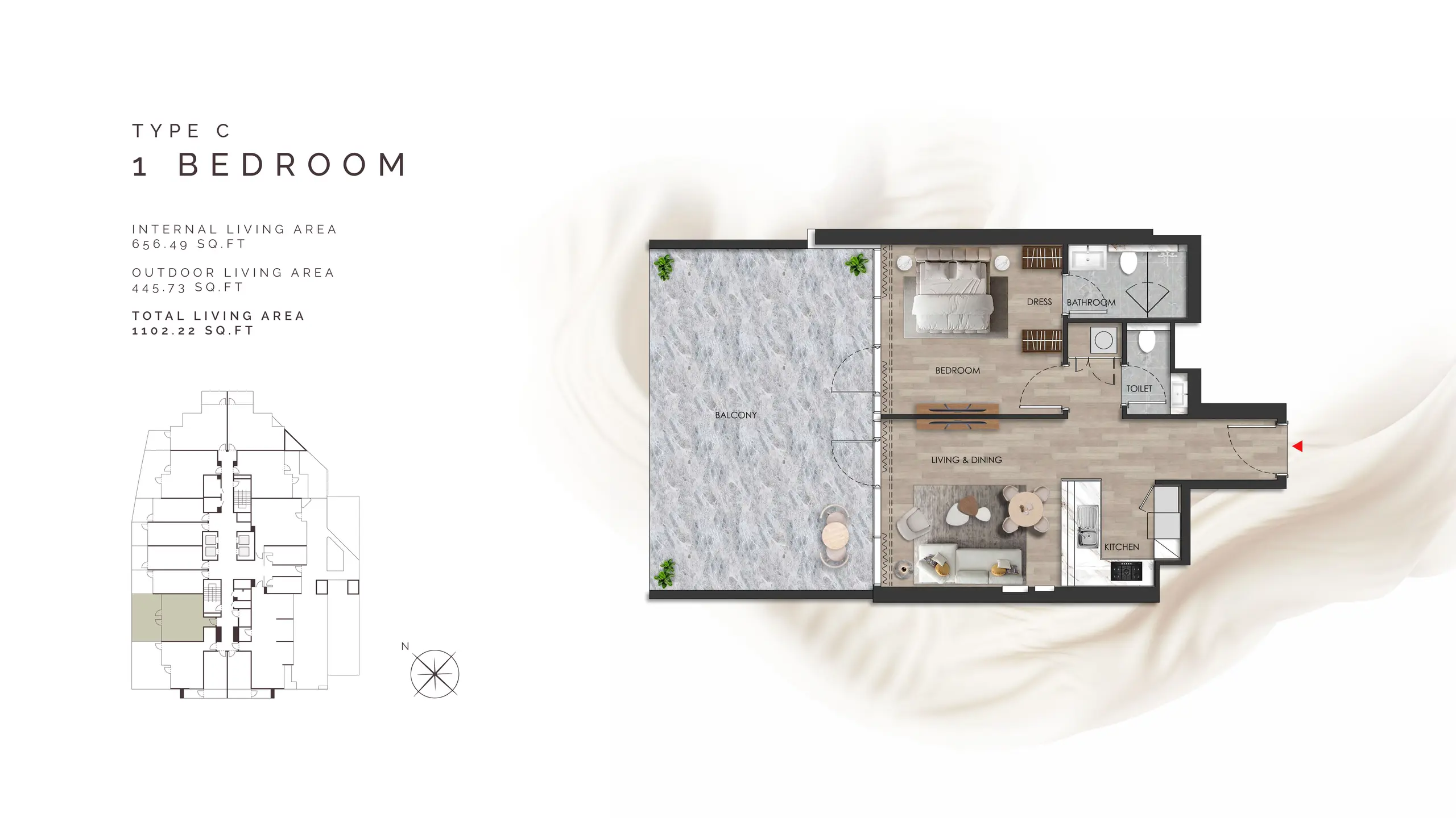 Type C floor plan