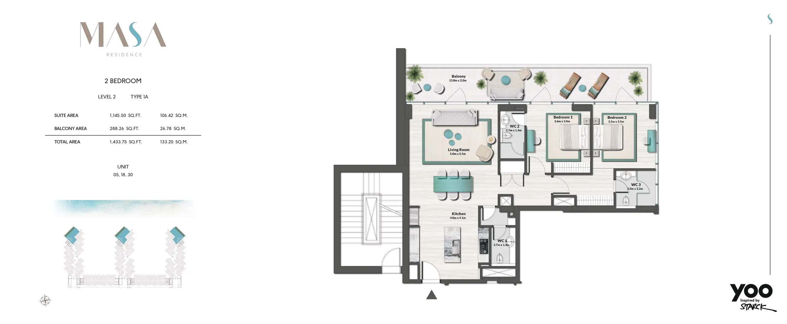 Type 1A floor plan