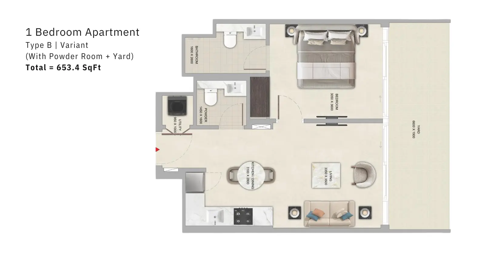 Type B Variant floor plan