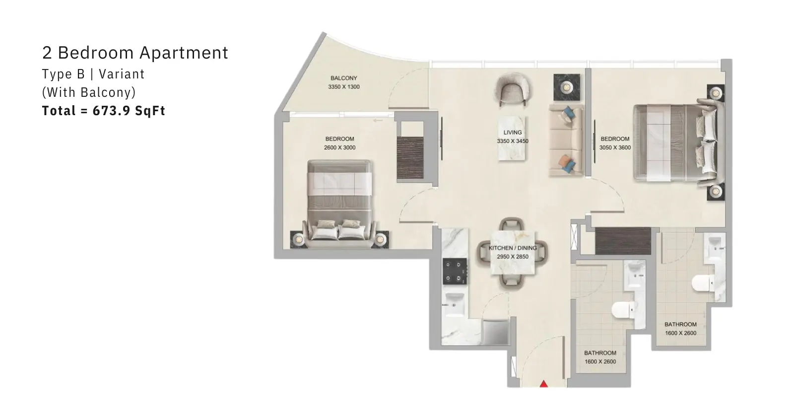 Type B Variant floor plan