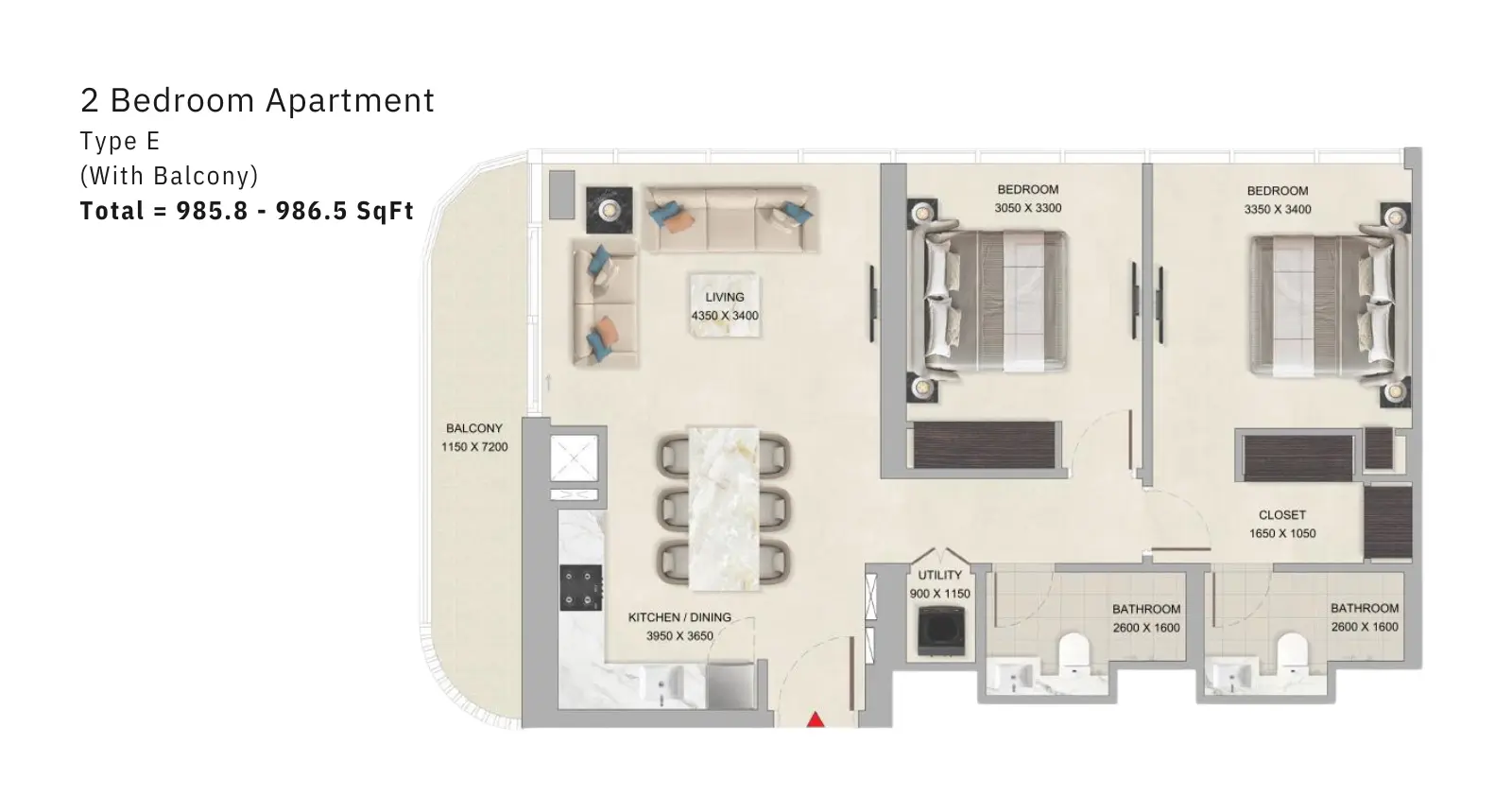 Type E floor plan