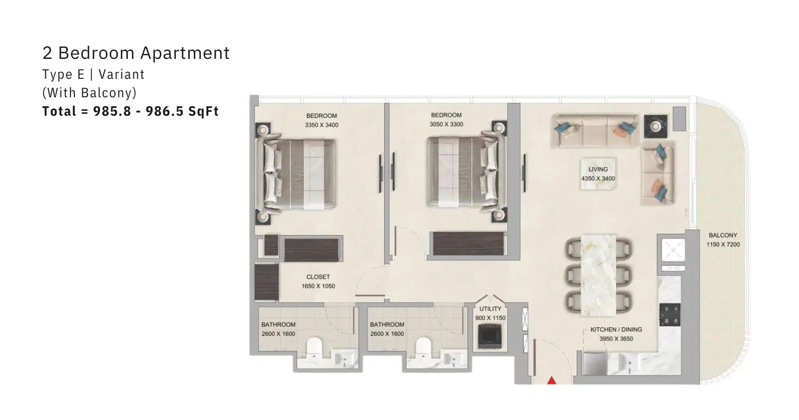 Type E Variant floor plan