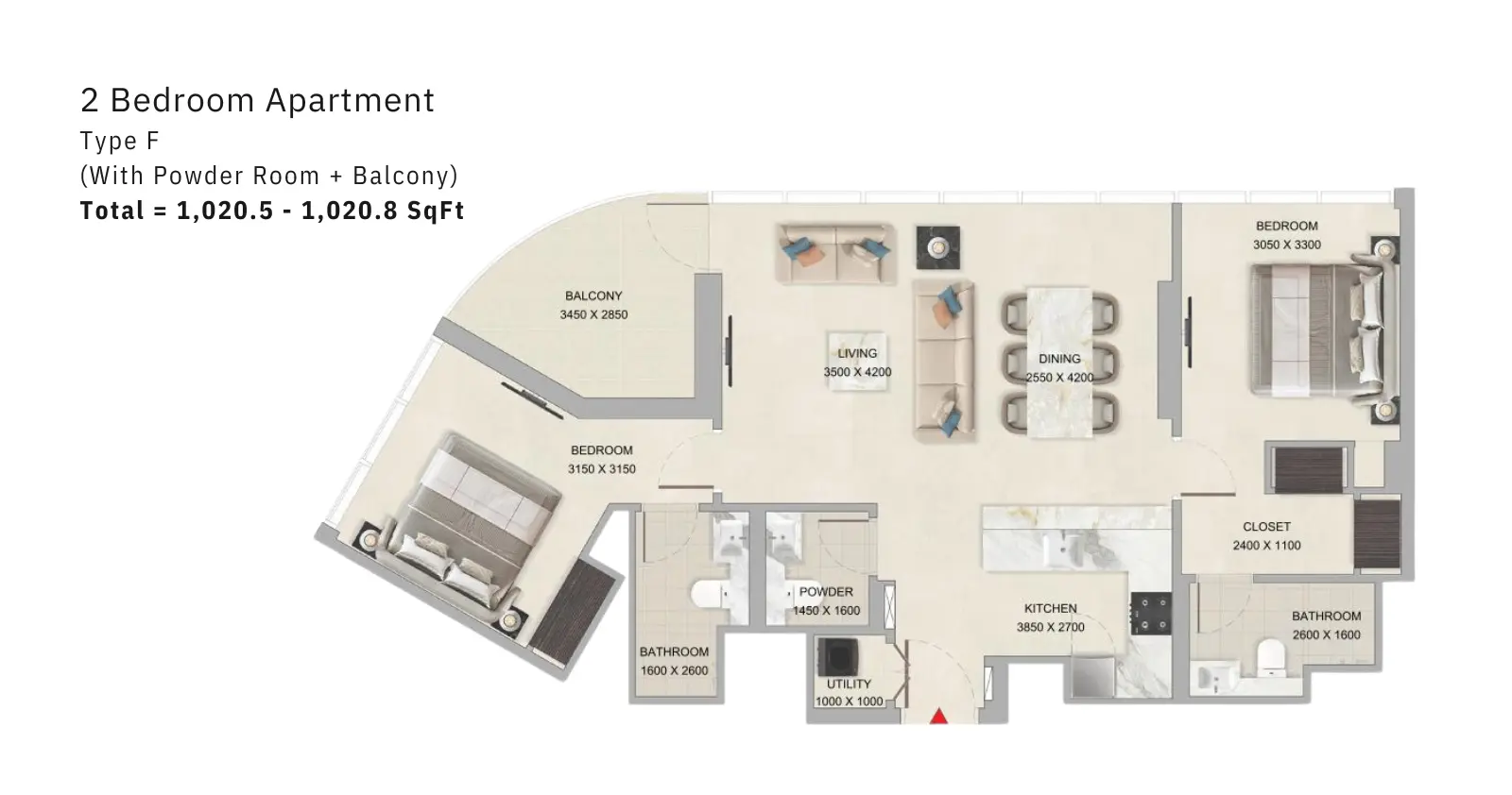Type F floor plan