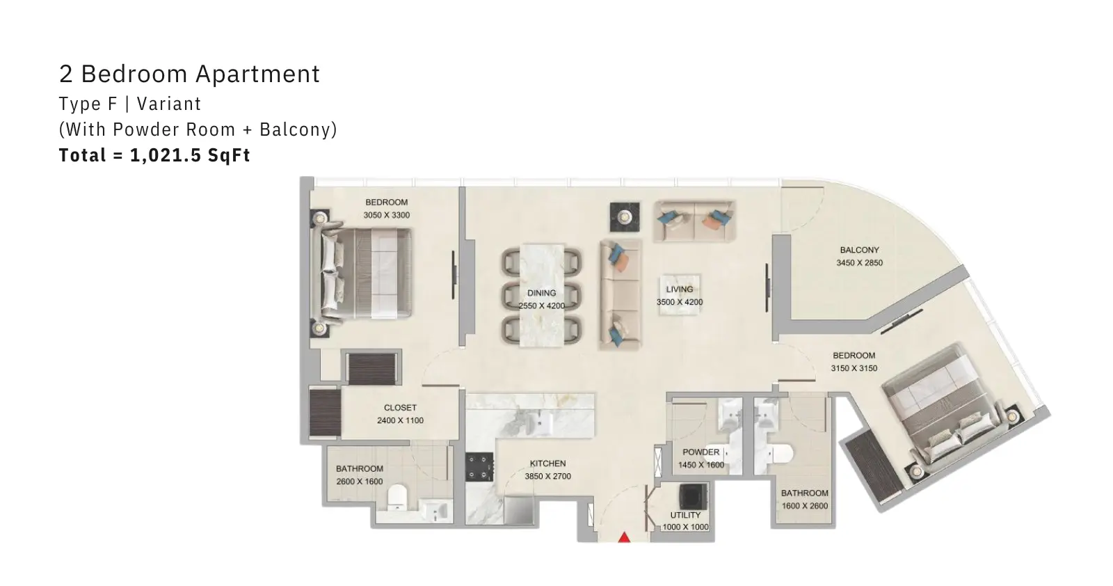 Type F Variant floor plan