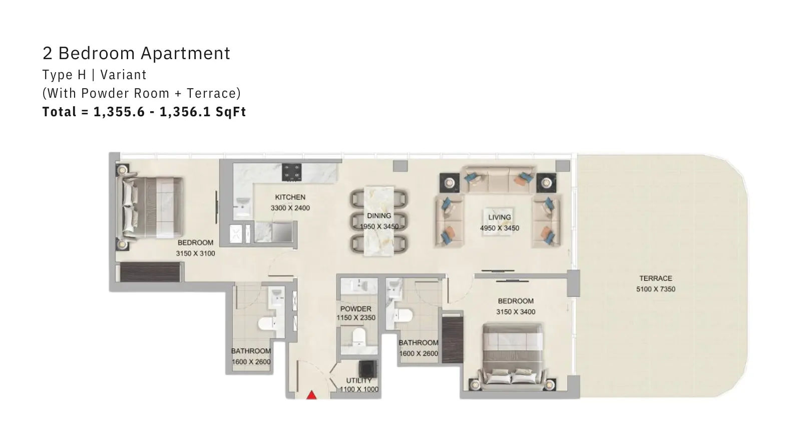 Type H Variant floor plan