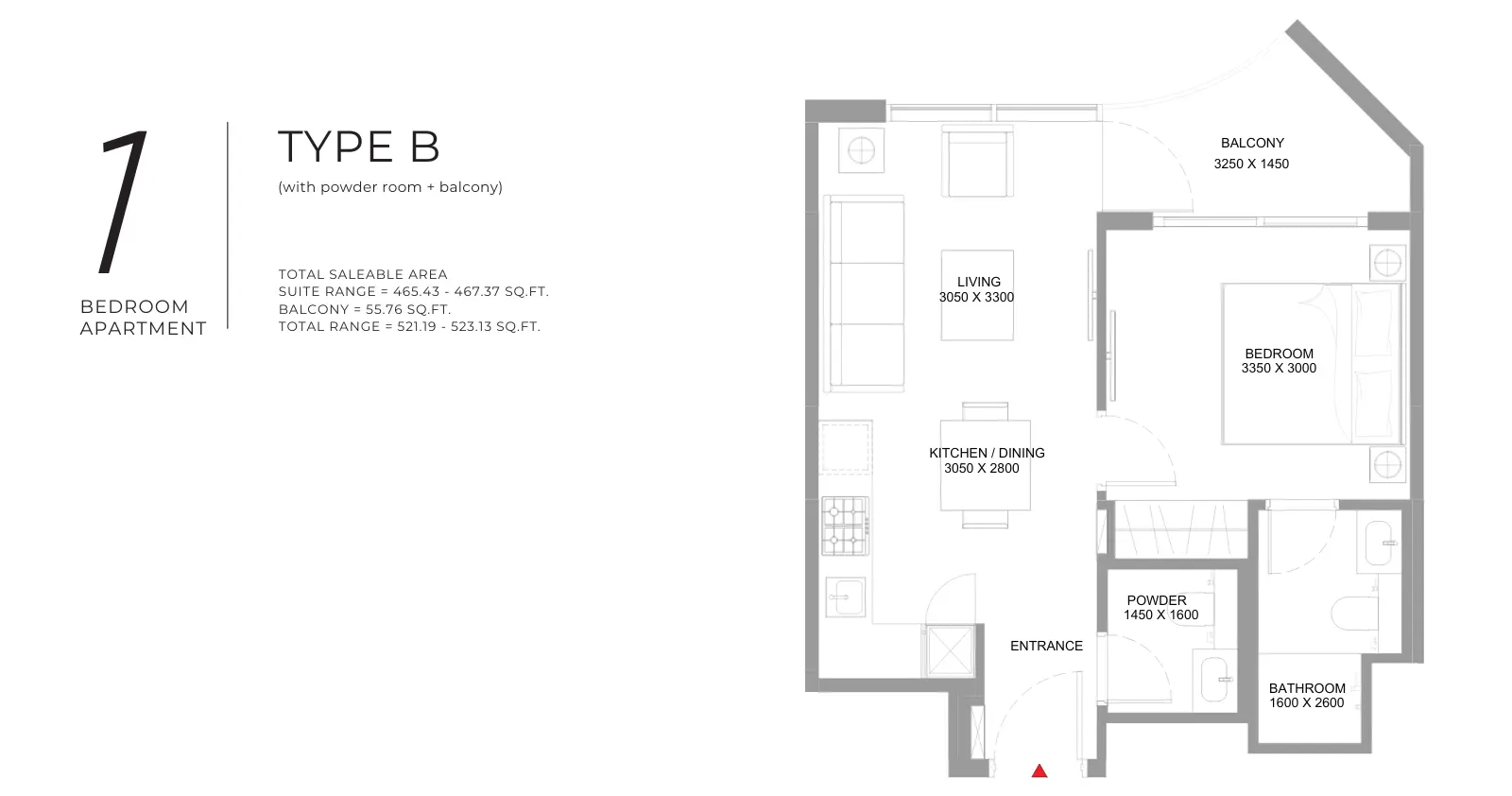 Type B floor plan