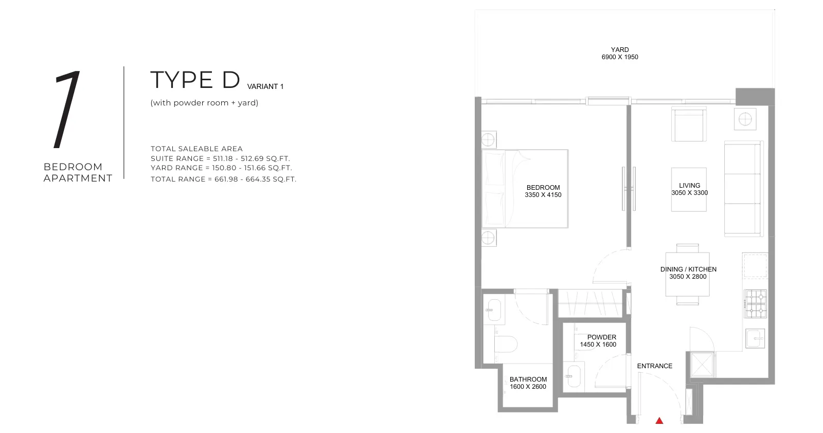 Type D – Variant 1 floor plan