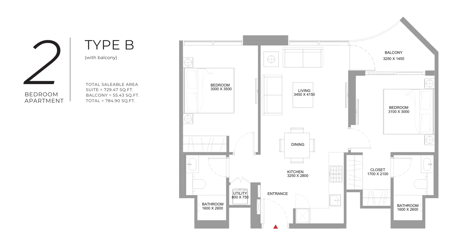 Type B floor plan