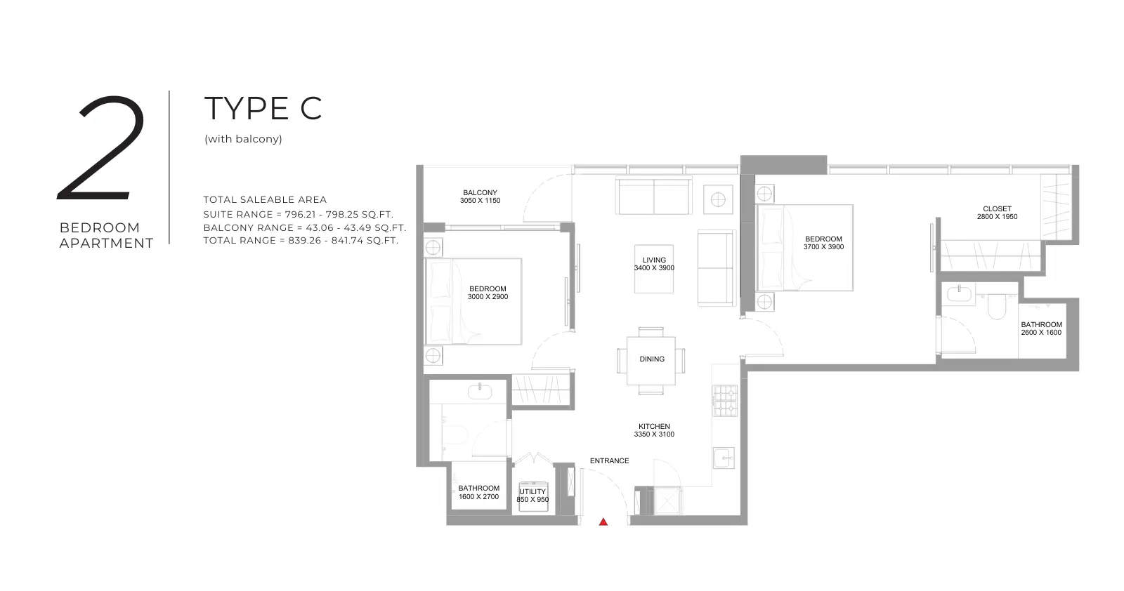 Type C floor plan