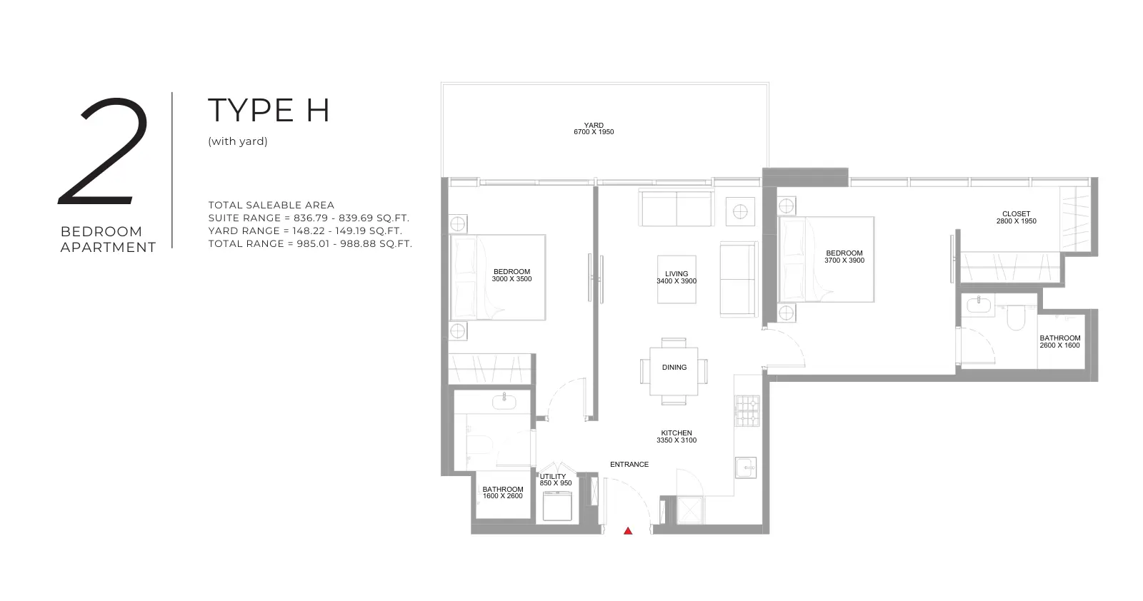 Type H floor plan