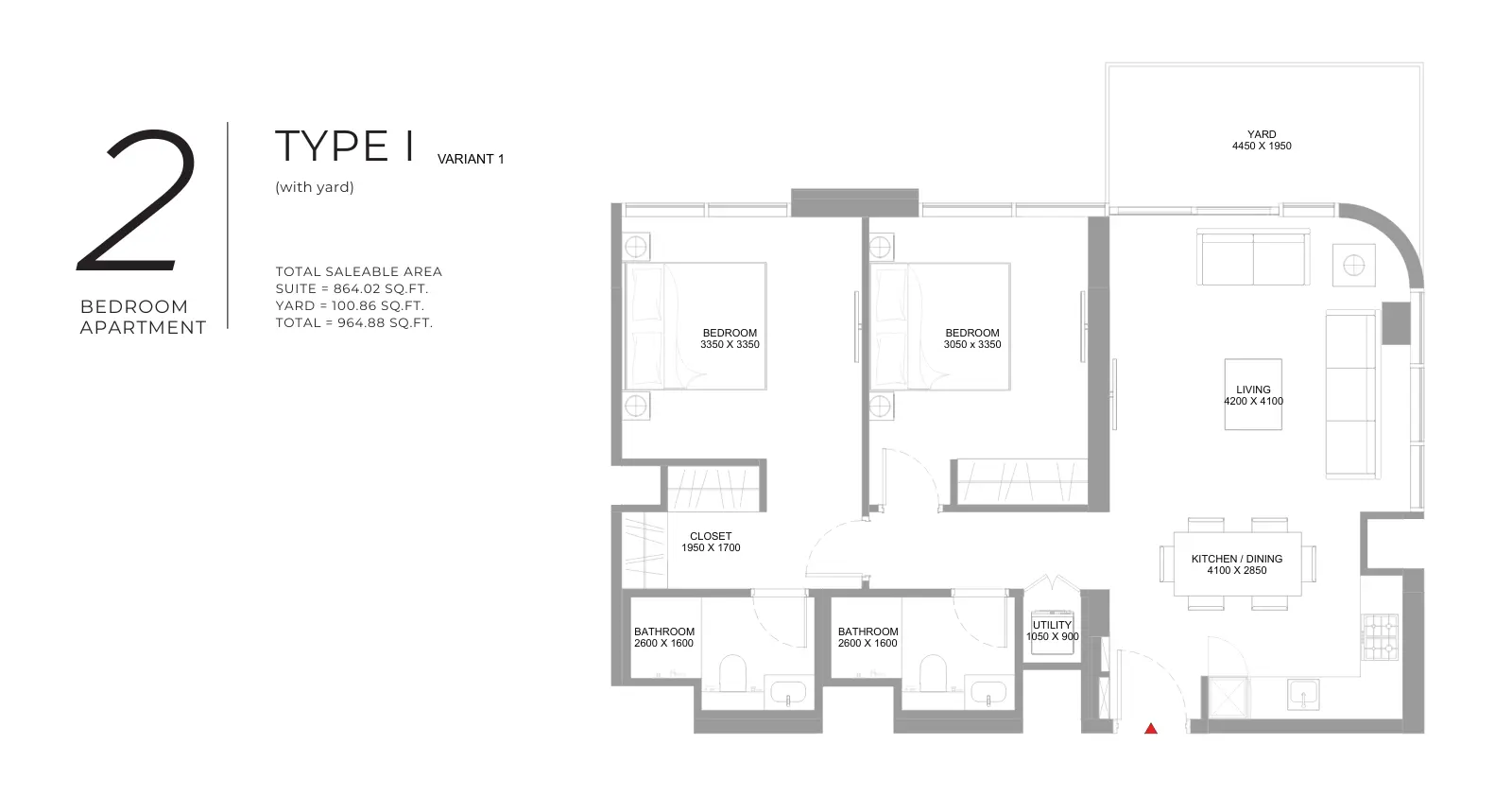 Type I – Variant 1 floor plan