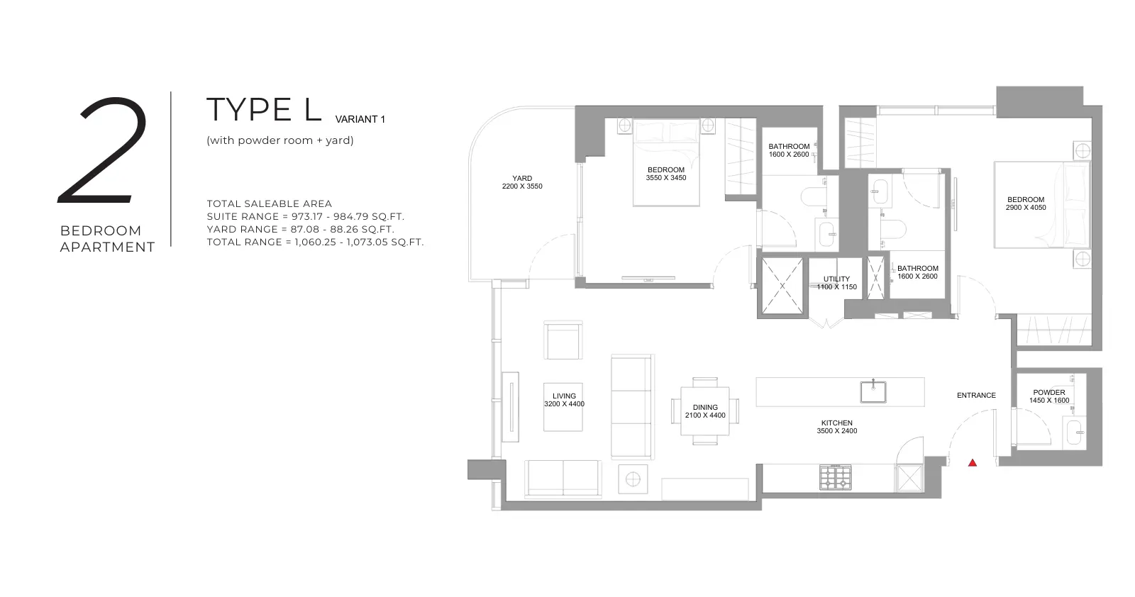 Type L – Variant 1 floor plan