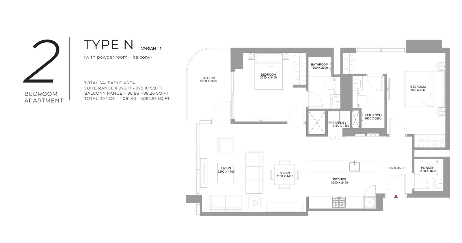 Type N – Variant 1 floor plan