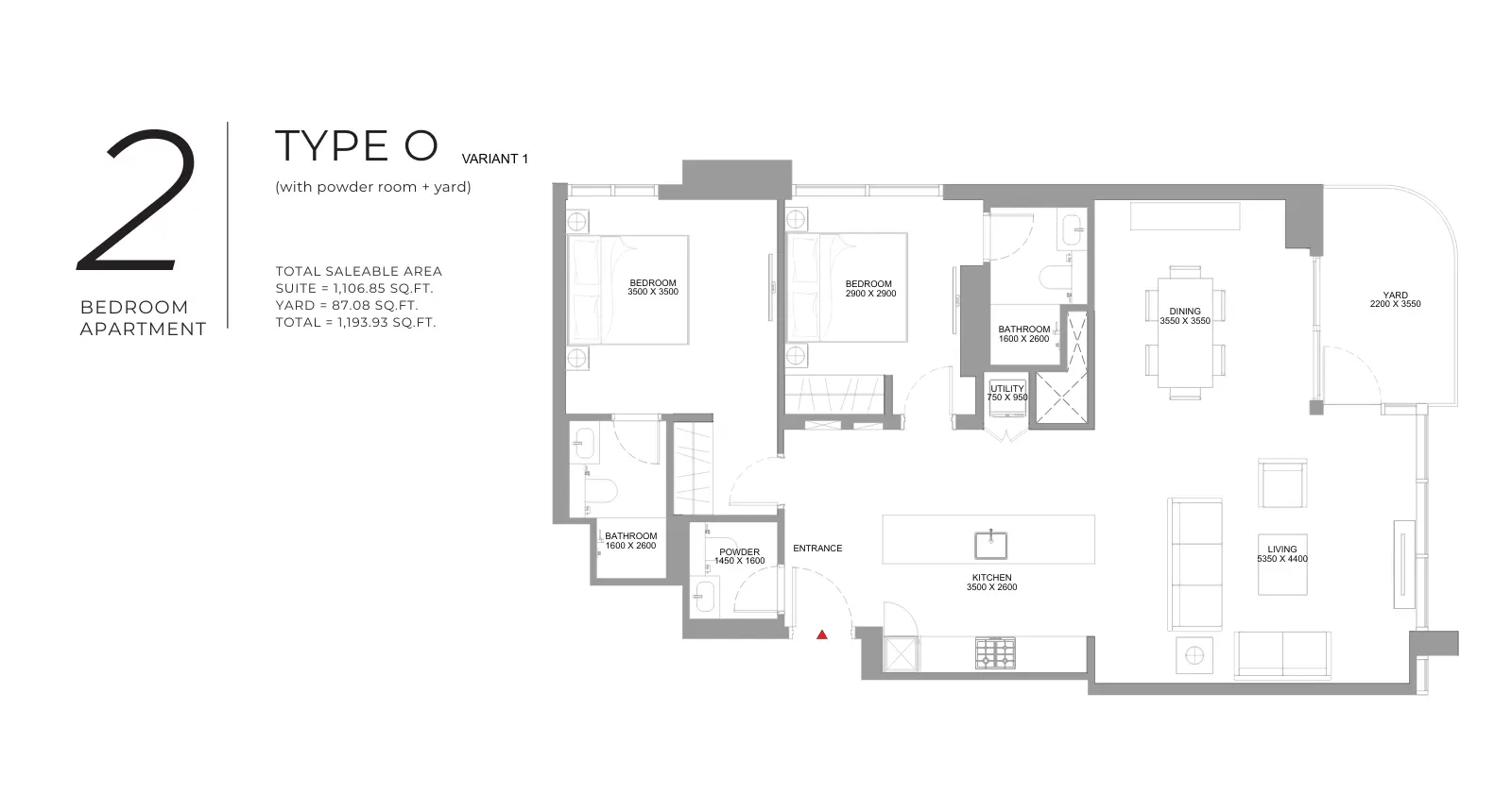 Type O – Variant 1 floor plan