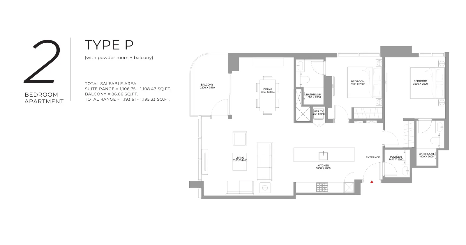 Type P floor plan